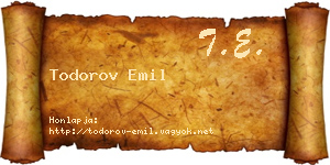 Todorov Emil névjegykártya
